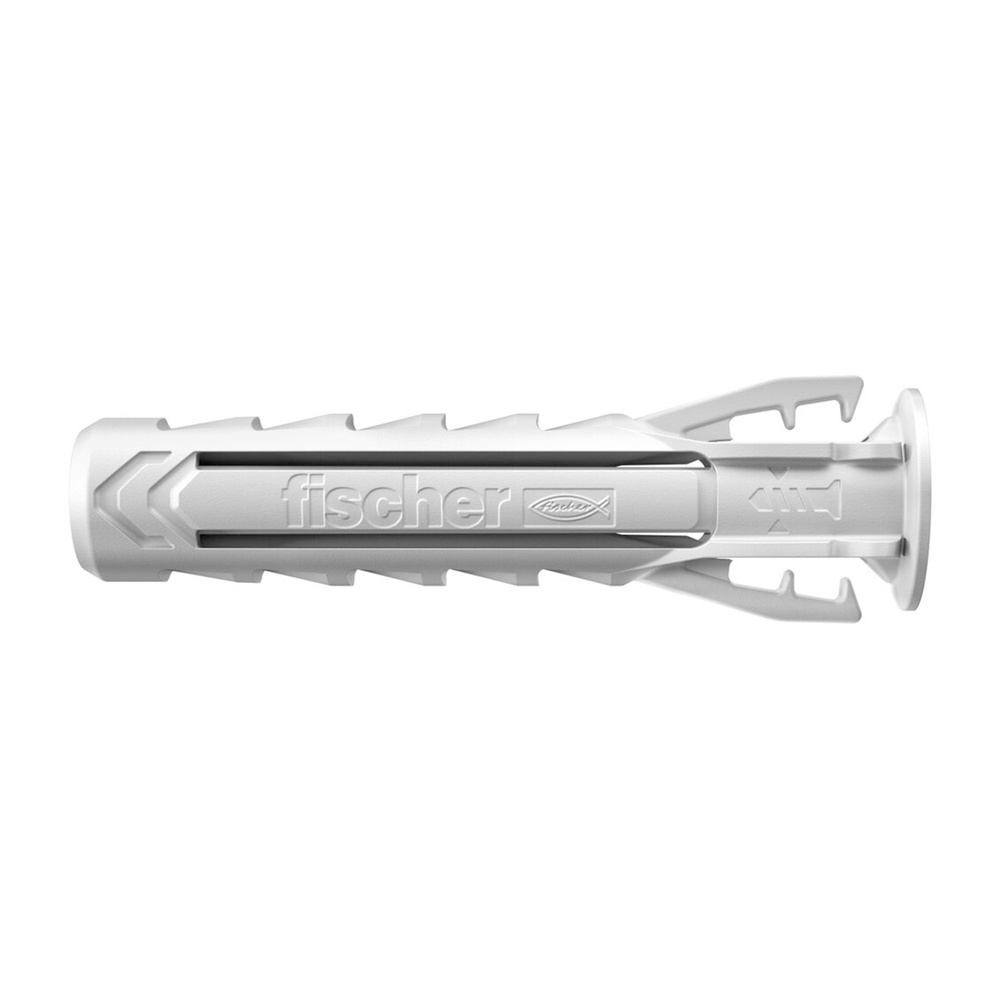 FISCHER Taco de Expansión SX Plus 4 Vías de Ø 4 a 12 mm | Tacos de Nylon de Alta Carga para Hormigón, Ladrillo Macizo y Hueco | Con Valona Antideslizante y Antagrietamiento de Azulejos y Yeso