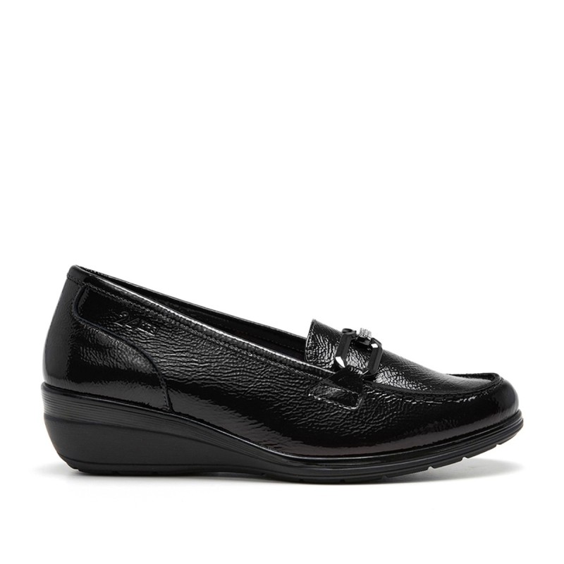 24 HORAS 26558 NEGRO MOCASIN ESTRIBO CON BRILLANTES NEGRO 37067 25I