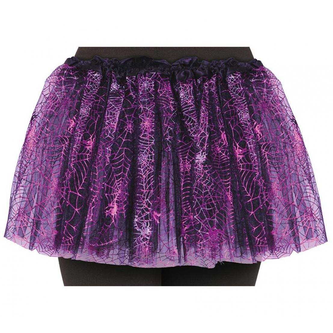 Guirca Tutú negro con Arañas lilas Infantil de 30 cm