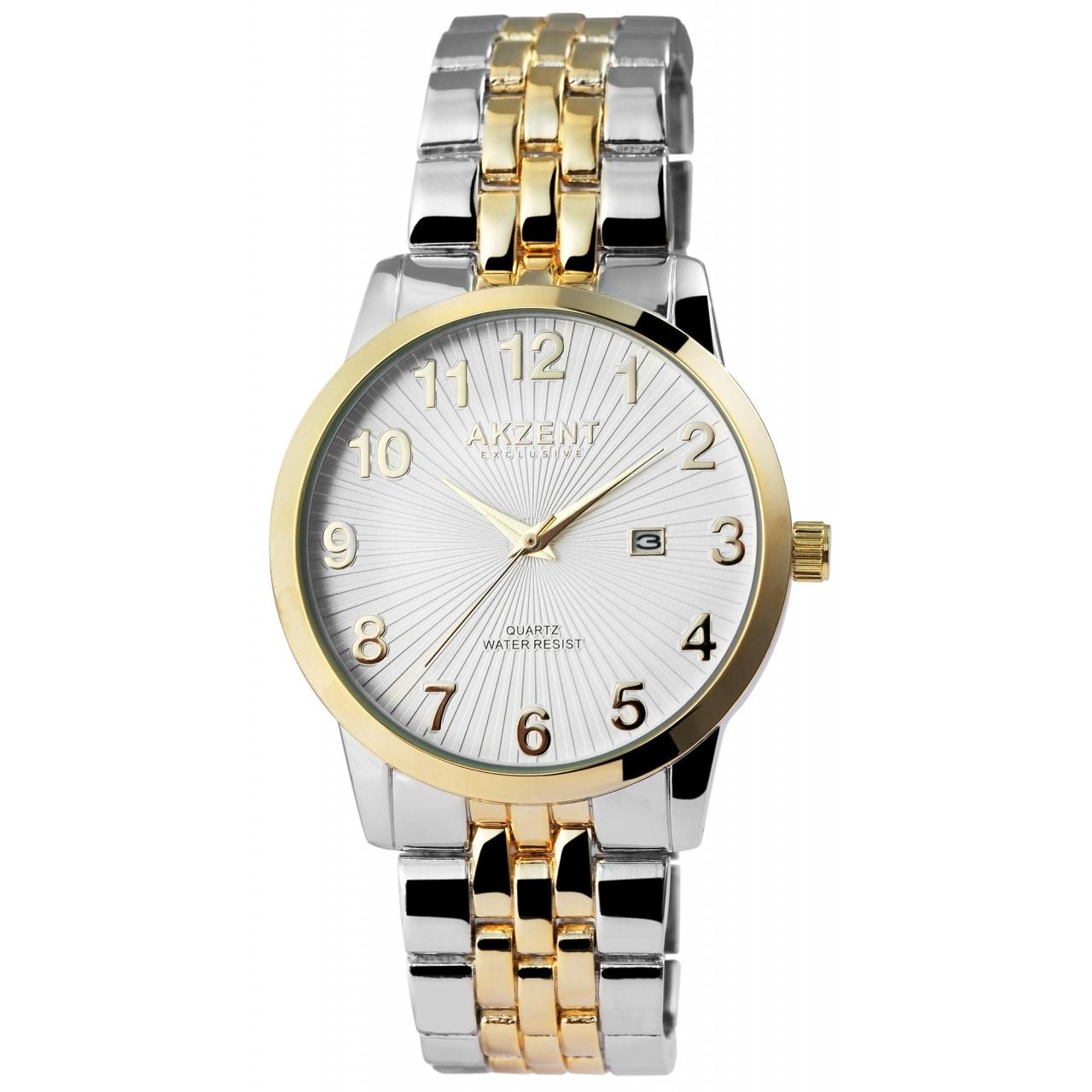 Reloj Akzent ® Hombre com Bracelete em Aço Inoxidável