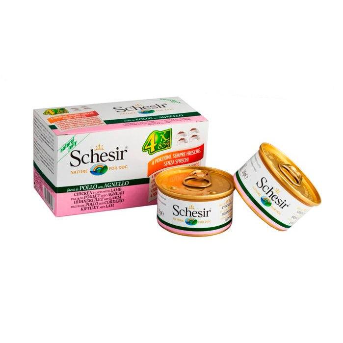 Schesir Pack filetes de pollo y cordero en gelatina (6 x 4 x 85gr)
