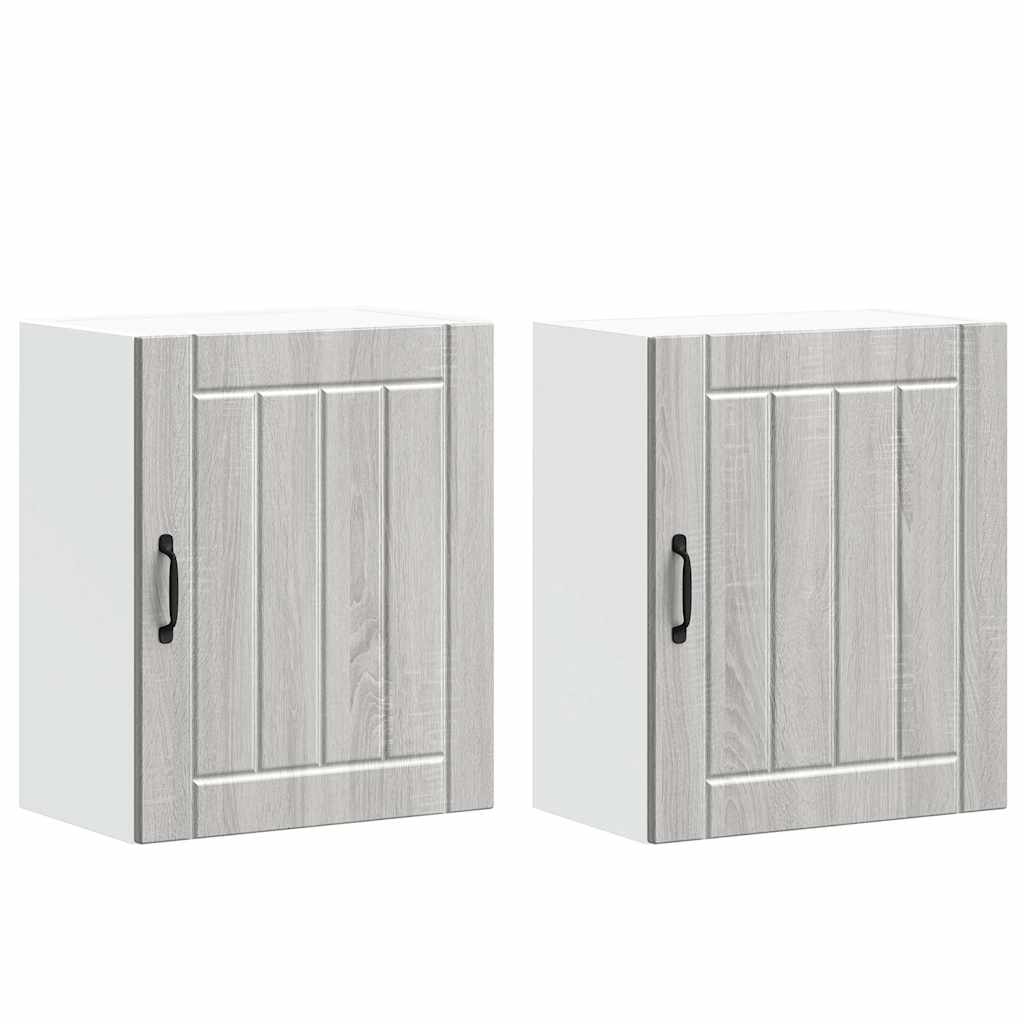 vidaXL Armarios de pared para cocina, 2 unidades, Lucca, madera de ingeniería 50 x 31 x 60 cm Multicolor