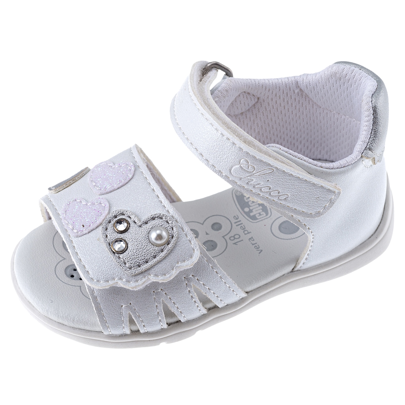 Sandalias Niña Chicco GRETCHEN Blanco - Cómodas y Elegantes