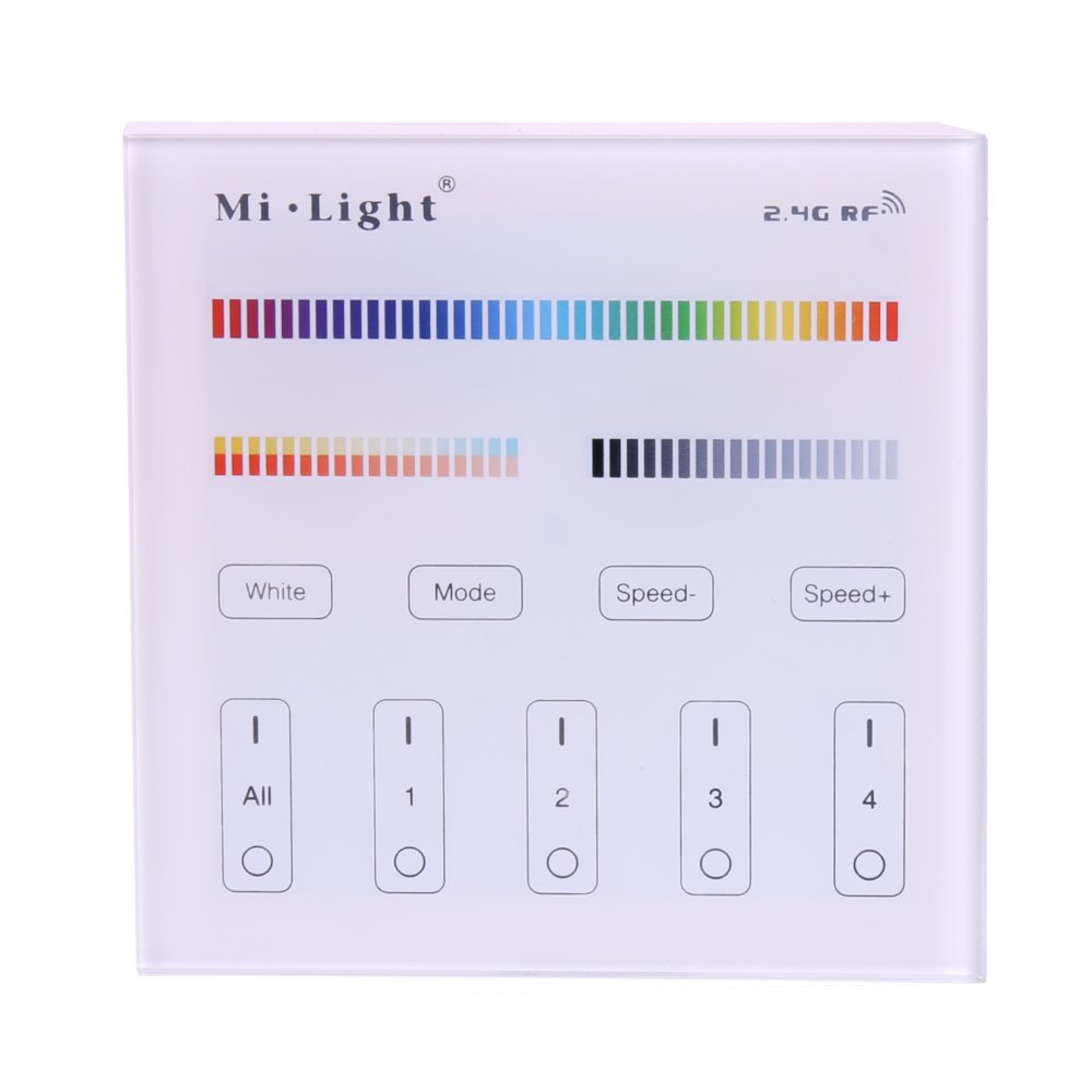 Jandei - Control Inalámbrico para Tira LED RGBW WW, 4 Canales, 3V, Táctil, Modelo Miboxer B4. Colocación en Superficie