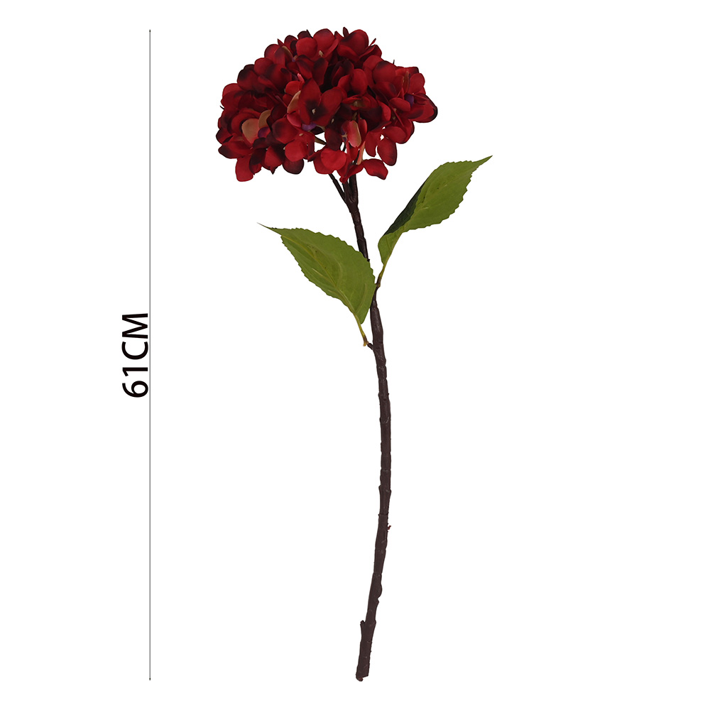 Poenia Arte Floral - Varas de Hortensia Artificial 61cm - Pack de 3 - Decoración Duradera