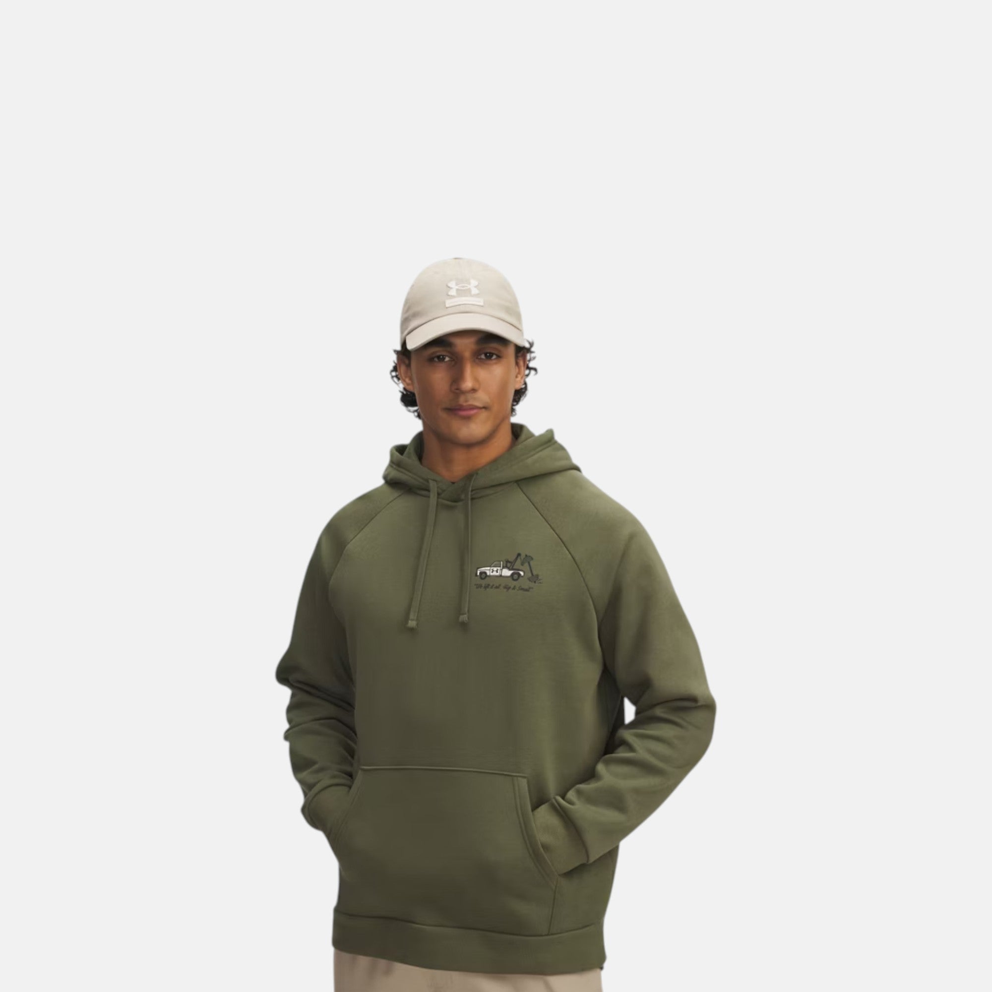 Under Armour - Rival Fleece Hbr Logo 6003955-390 – Sudadera Tipo Canguro Con Capucha - Hombre