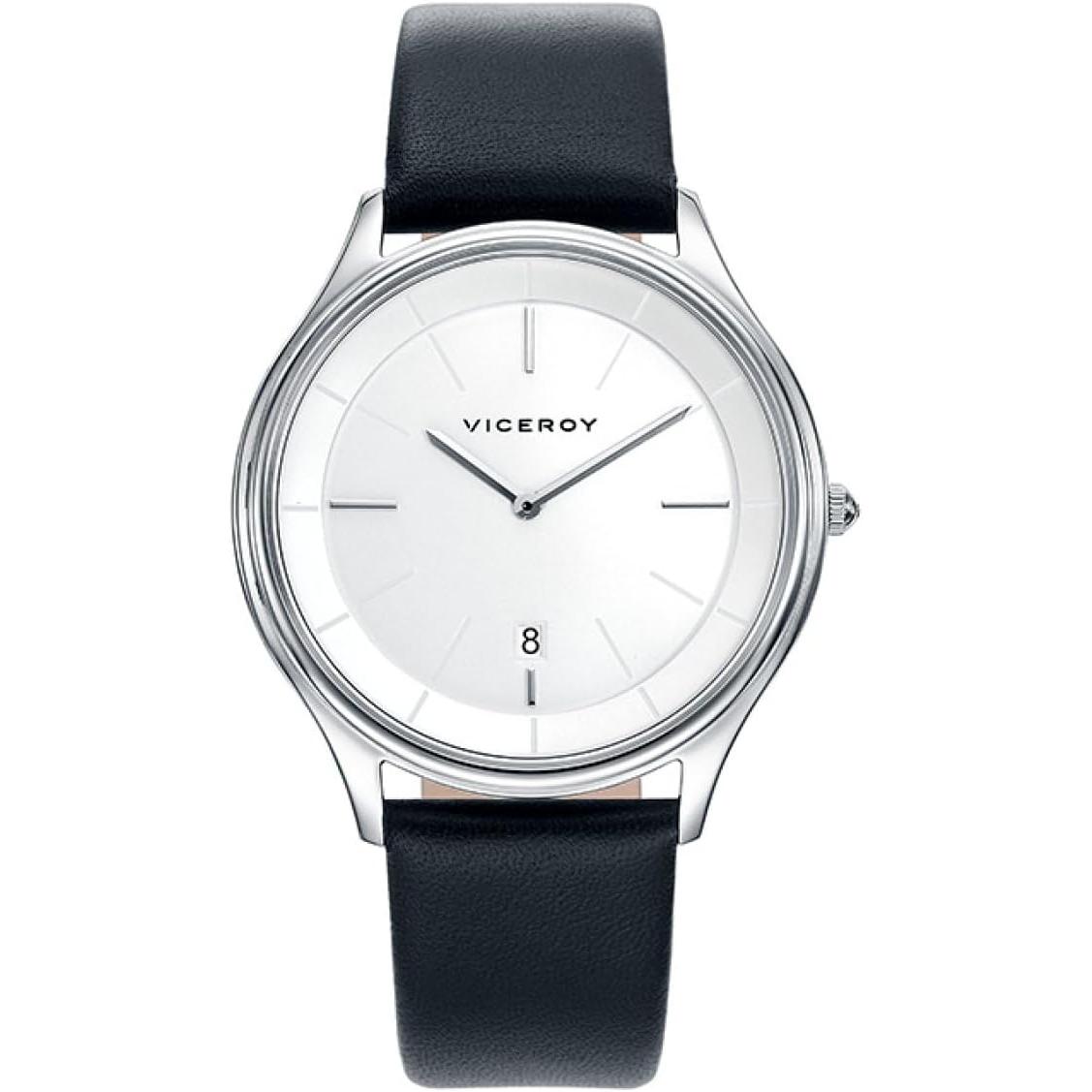 VICEROY Reloj Caballero Acero Correa Piel negra