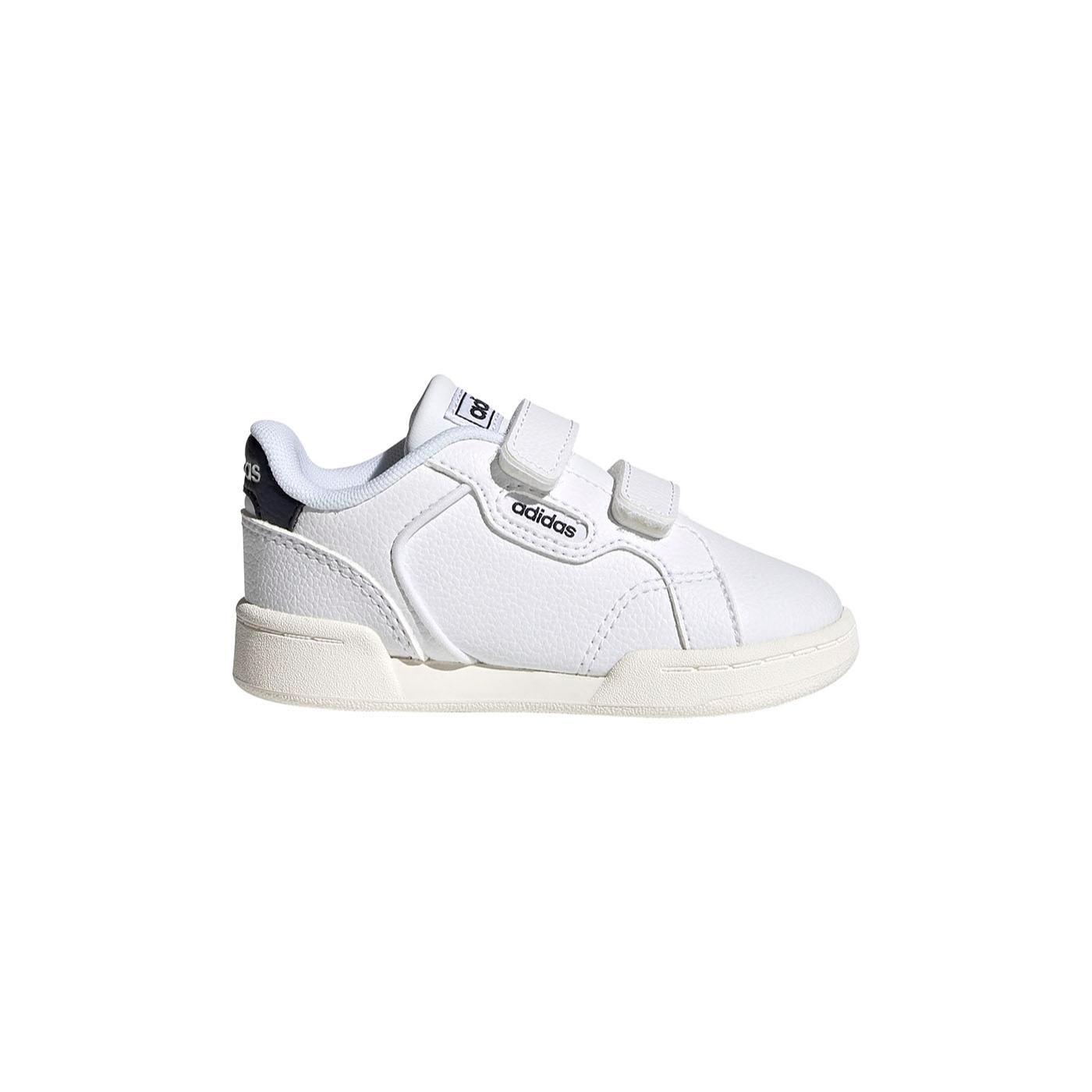 Adidas Zapatilla Roguera Blanco Niño Cuero Clásico Velcro
