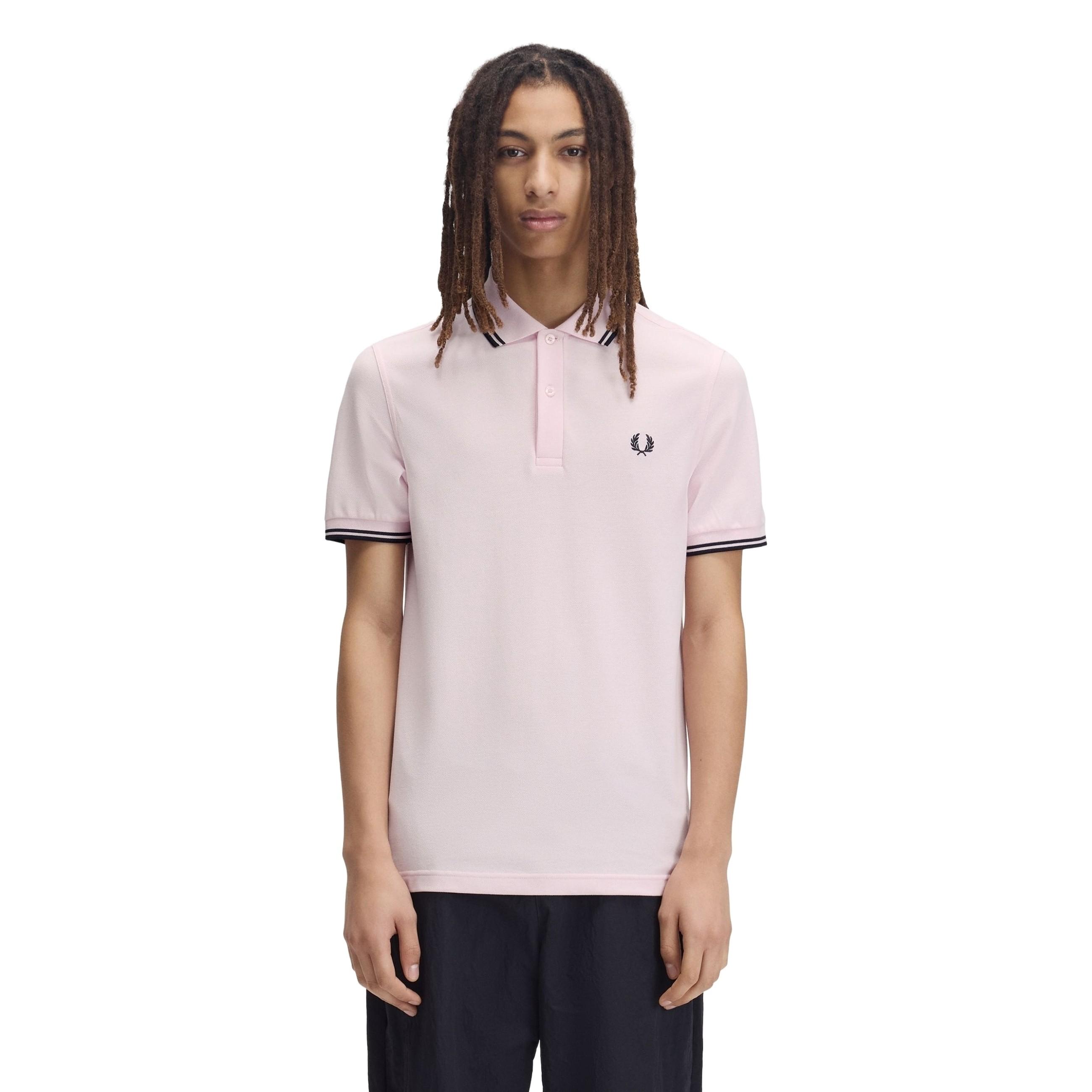 POLO FRED PERRY ROSA ICED PINK TWIN TIPPED SHIRT