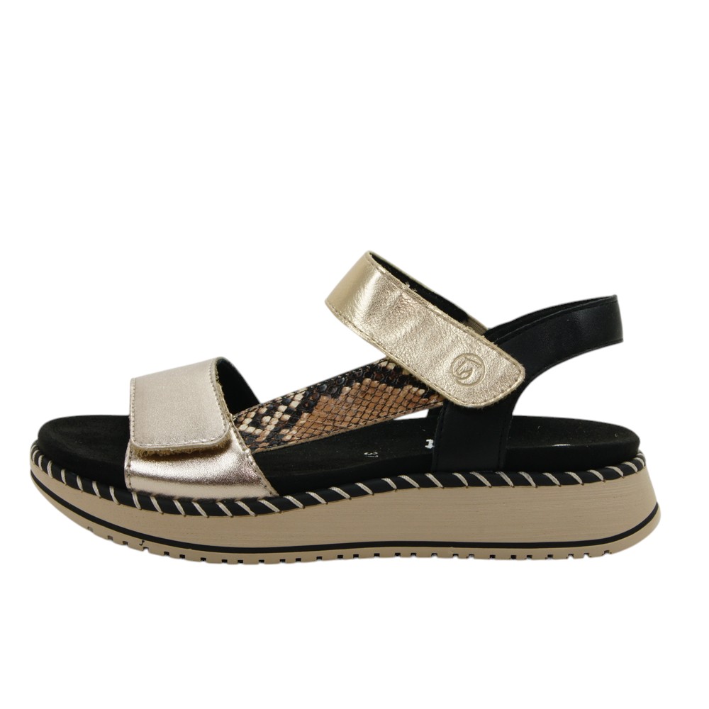 remonte mod. D3J50 sandalia para mujer en piel natural, velcro
