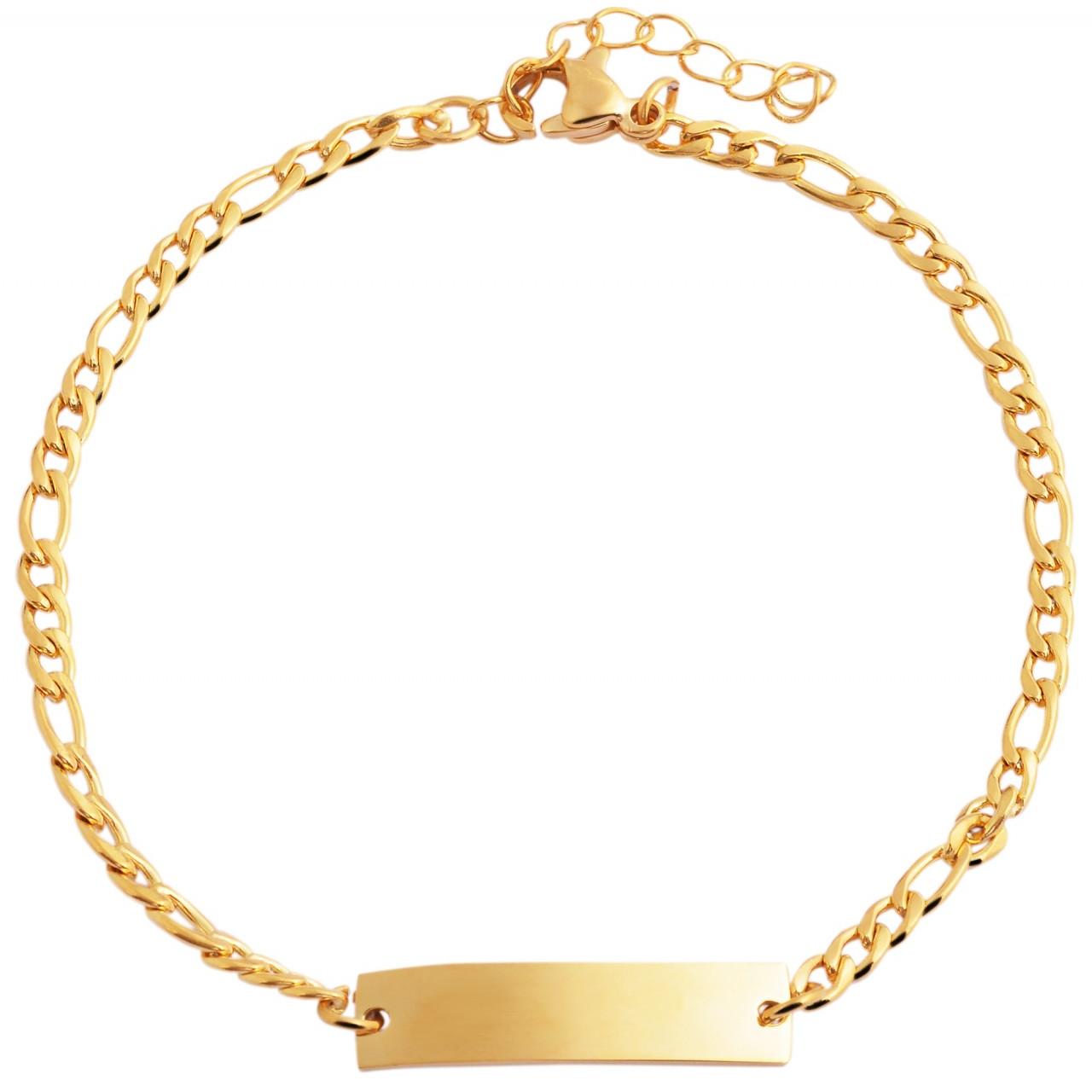 Akzent® Pulsera Dourada em Aço Inoxidável - 0175