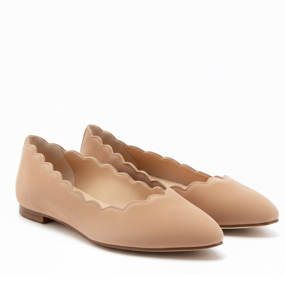 Bailarina Elodie CA-0091R Ante Verde para Mujer - Elegancia y Confort en Tacón Plano 5mm, Diseño Moderno y Calidad Española en Piel de Ante, Suela de Goma, Diferentes Tallas 35-42 - Calzado Estilo Dis