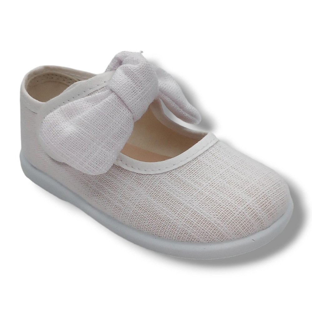 Batilas Merceditas Lino Niña 106/144 BLANCO calzado niños Batilas Summer ROYALE CORDONETS