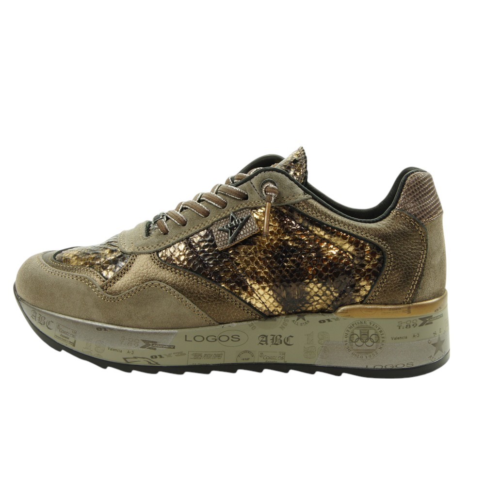 Cetti mod. 848XL zapato casual para mujer en piel natural, cordón elástico