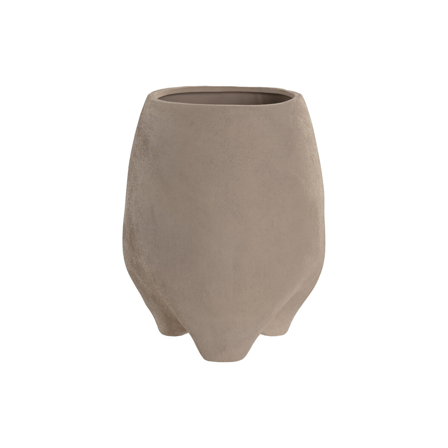 Macetero ceramica 23x23x31 marron claro , El mejor complemento para tu hogar.
