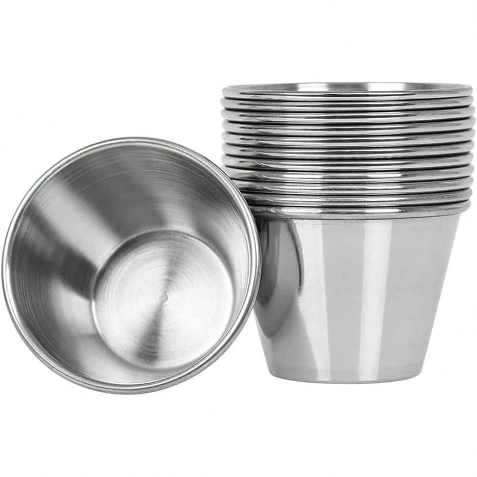 TK Set de 12 Flaneras Individuales - Flaneras de Acero Inoxidable - Flaneras Individuales Acero Inoxidable - Flaneras Pequeñas - Flanero Individual - 7/8/9/