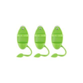 CA 3 soportes para comida con forma de hueso de sepia y rejilla de pie, soporte para esqueleto de sepia, para colocar frutas, verduras y huesos de calamar (verde)