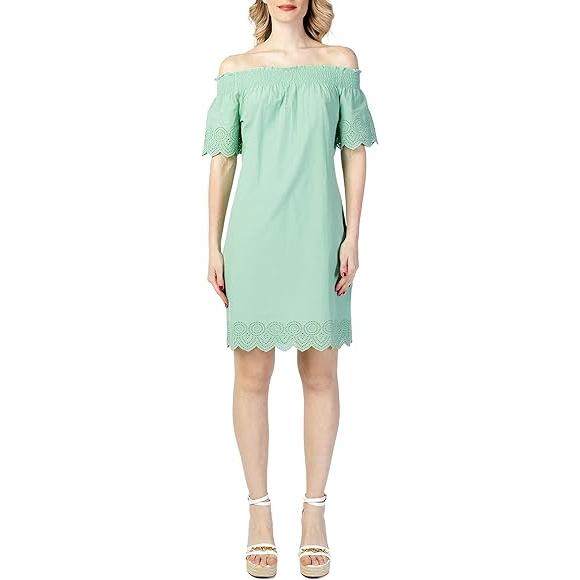Only mod. 15251122 Vestido con calados palabra de honor