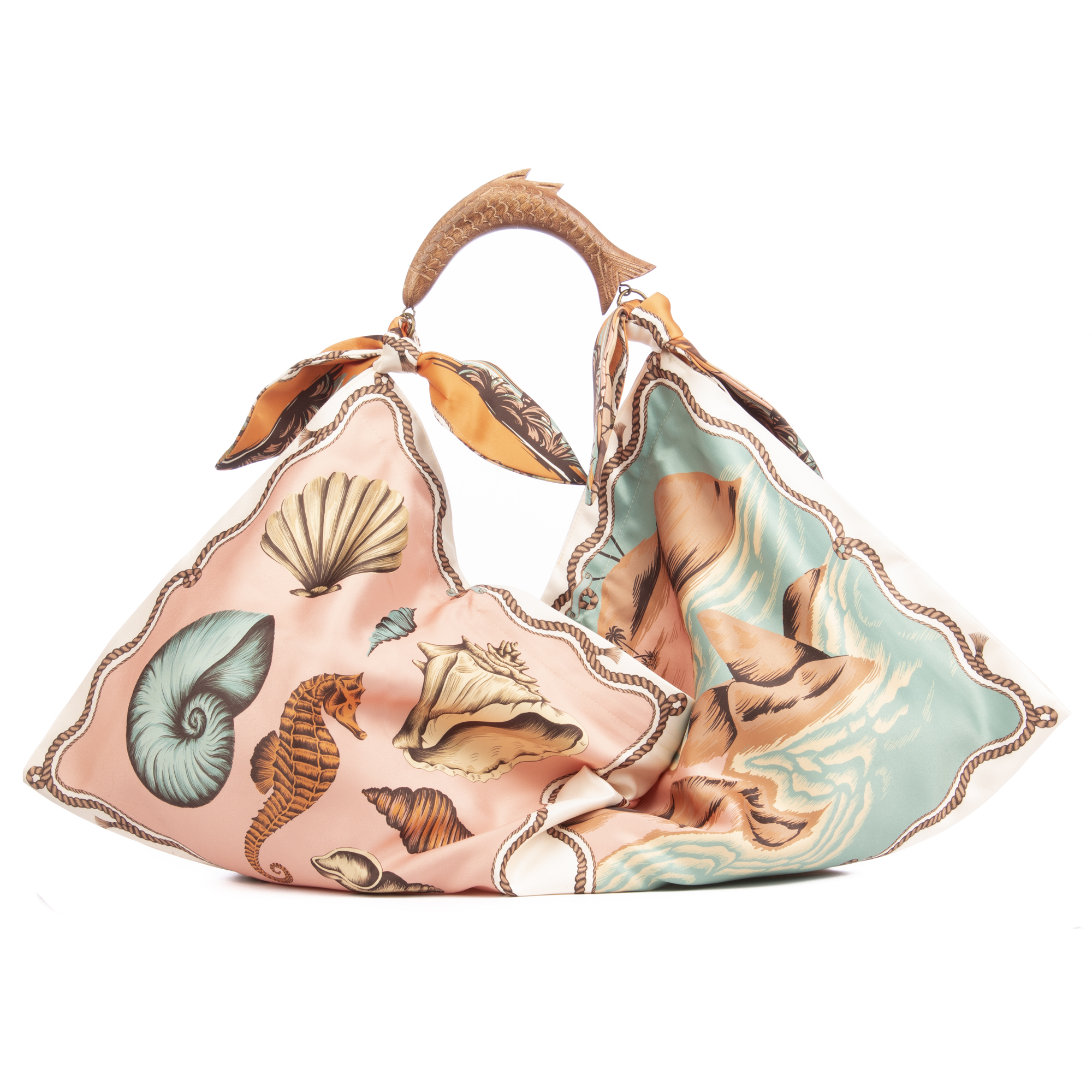 FIRENZE ARTEGIANI Berchidda Bolso de hombro Mujer. Fabricado en tejido poliéster con asa de madera. 69x2x40cm.