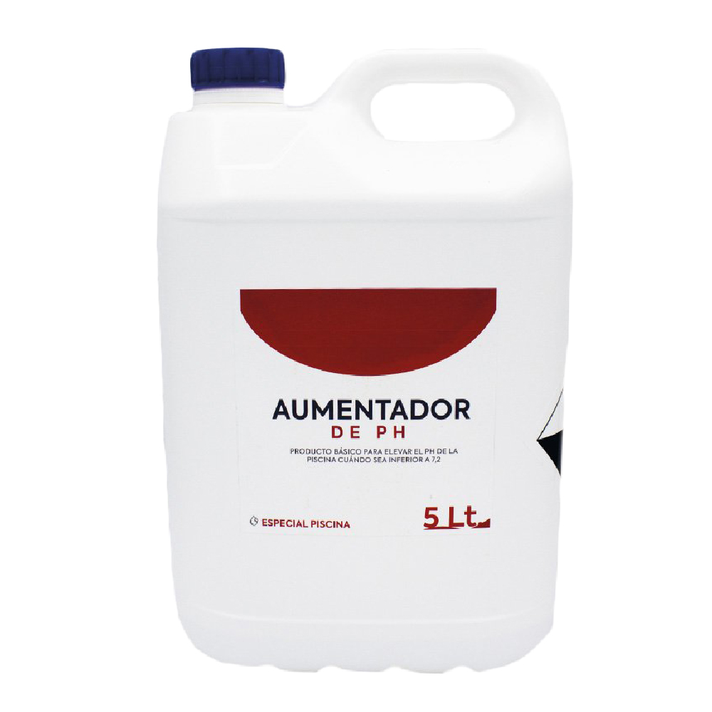 Aumentador de pH+ en piscina  Líquido  Env de 5 lt  PISCIHOGAR VIDA PARA TU HOGAR