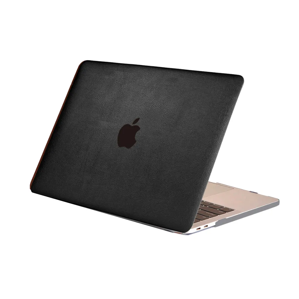Carcasa para MacBook de Cuero Sintético Negro