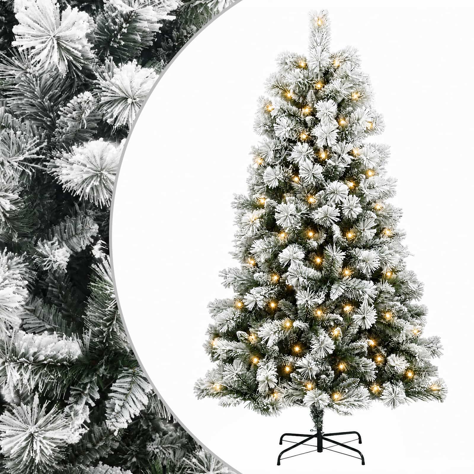 vidaXL Árbol de Navidad artificial con ramas articuladas PVC y Metal Multitalla