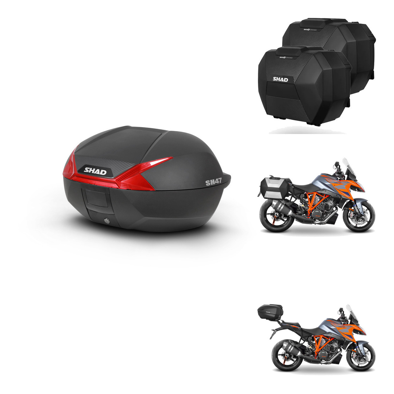 Maletas Sh38x Carbon + Herraje Baul + He KIT-582925