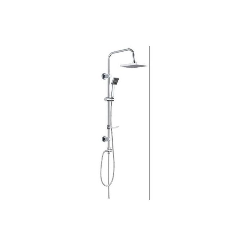 SET COLUMNA DUCHA Y ROCIADOR CROMADO