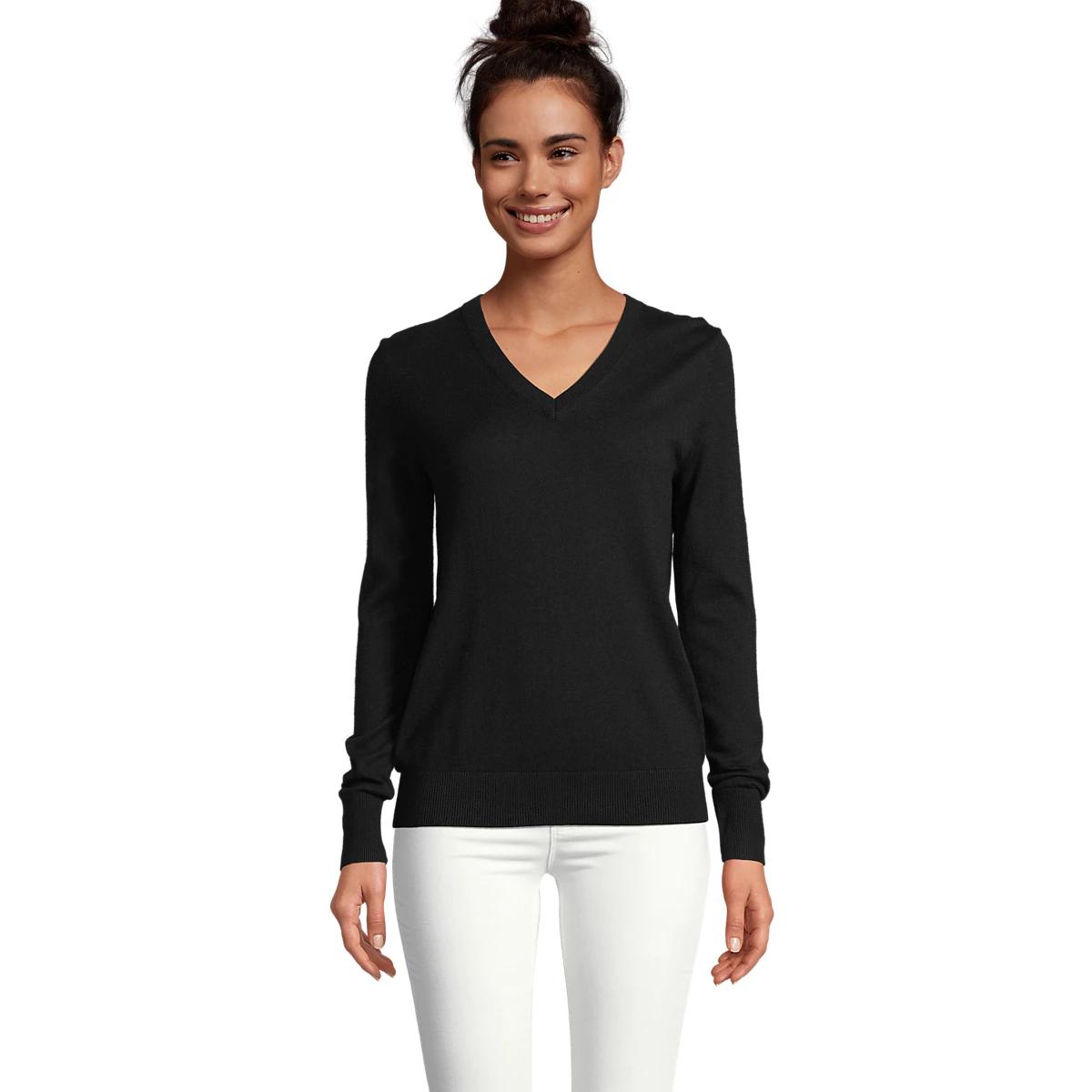 Jersey de Punto Fino NEOBLU Sullivan para Mujer – Suéter de Manga Larga con Cuello en V, Estilo Casual Elegante, Clásico Corporativo y Profesional para Oficina