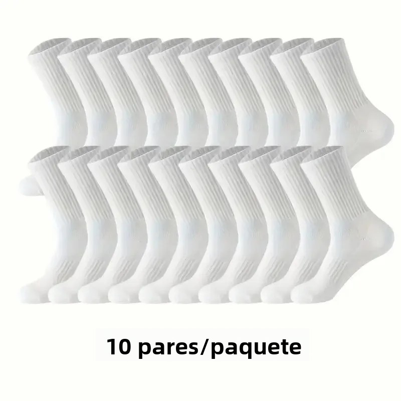 TK Calcetines Redondos Neutrales De Color Sólido 5/10/20 Pares Absorbentes De Sudor Transpirables Para Primavera Y Otoño Deporte Todo El Año