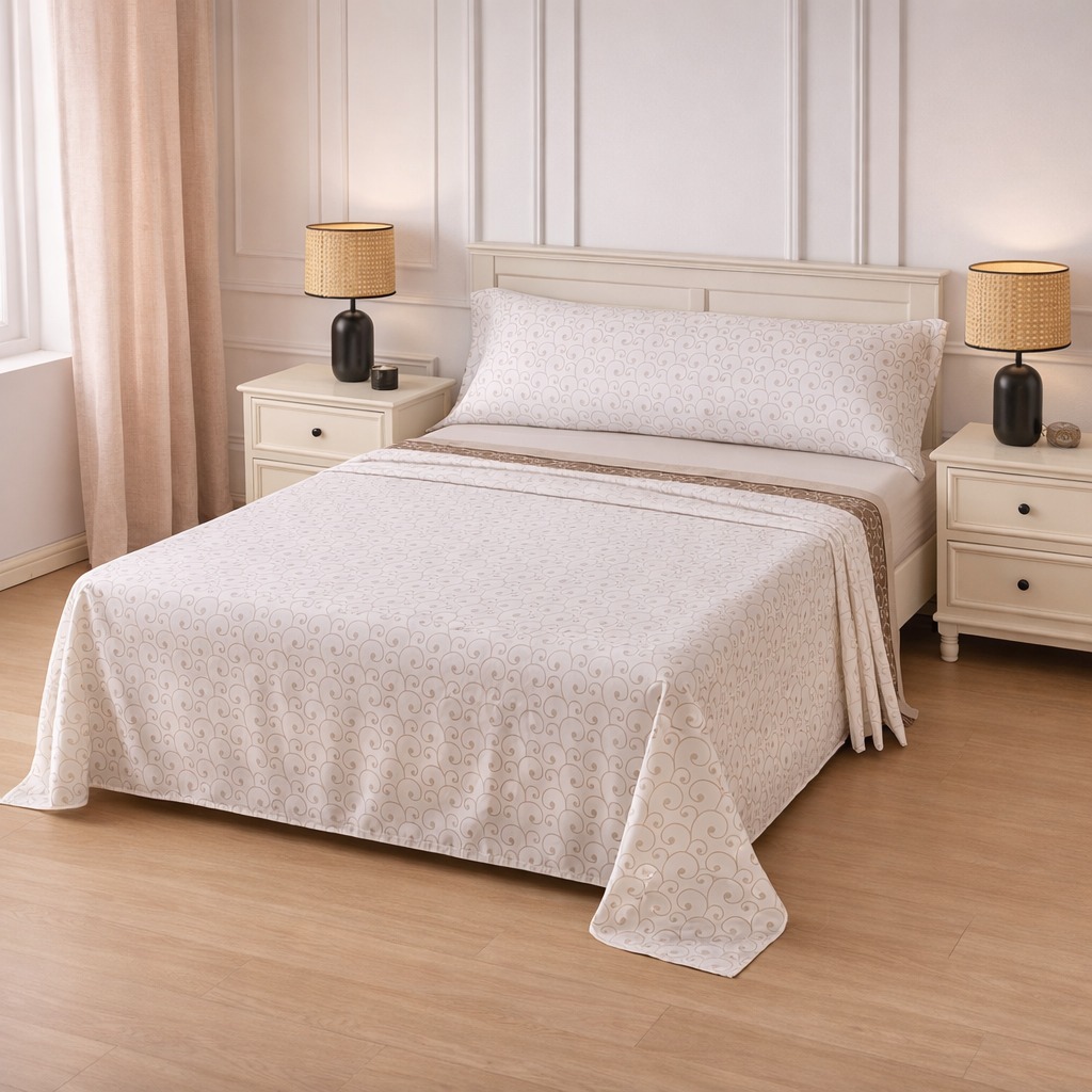 Juego de Sábanas 3 Piezas, Sábana Encimera, Bajera Ajustable y Funda de Almohada, 100% Poliéster, Tacto Suave, Diseños Modernos. ✅ Envíos a España en 48/72h