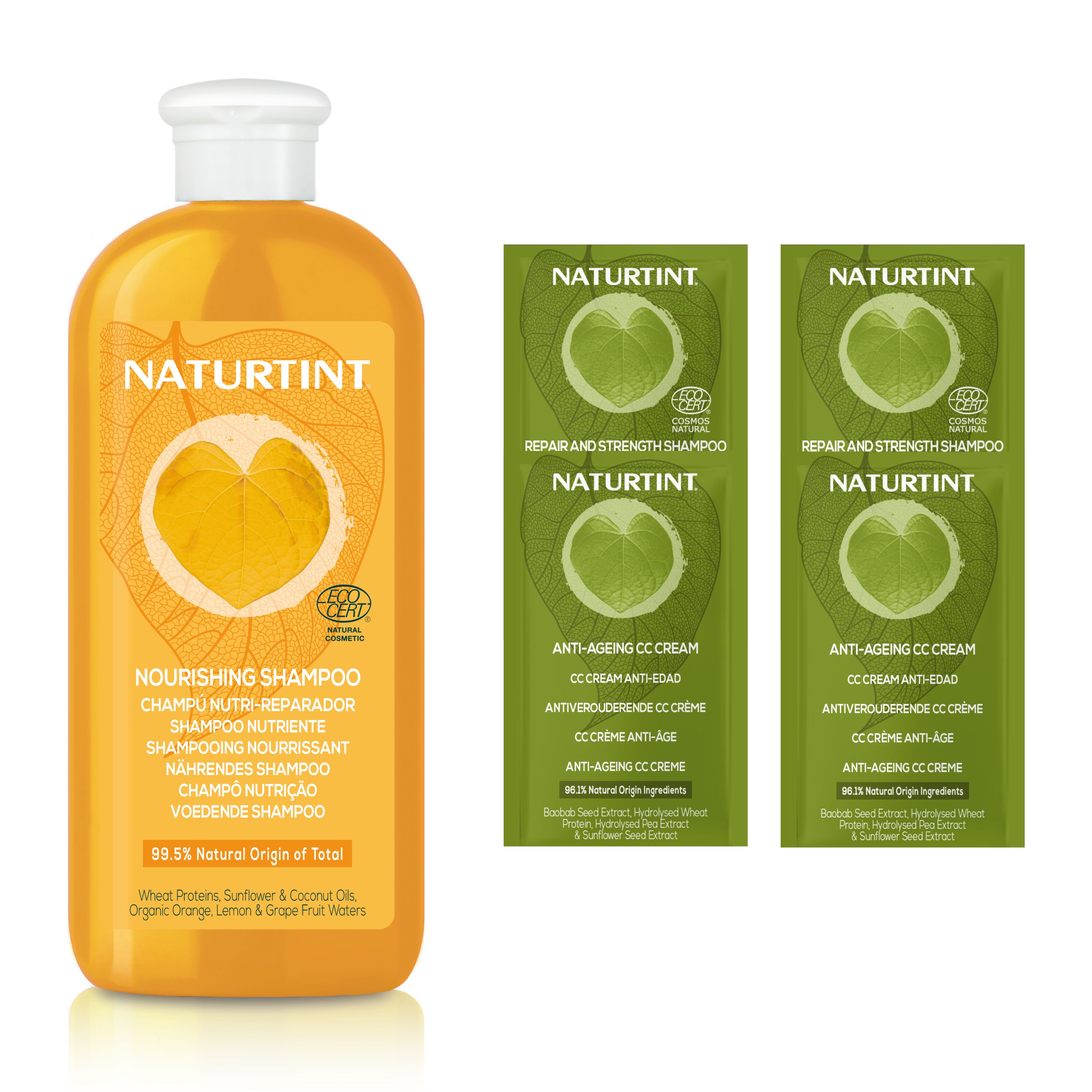 Naturtint Champú Nutri-Reparador | sin parabenos, siliconas ni sulfatos. Limpia y Nutre en Profundidad, Reduce la Rotura y Repara Puntas Abiertas, para Cabellos Seco y Maltratado, 99% Ingredientes Naturales, ECOCERT, 330ml