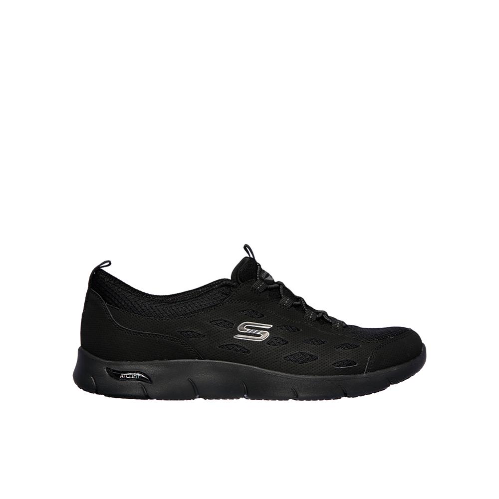 Skechers 104163_BBK Zapatillas deportivas para mujer negras en textil 80331