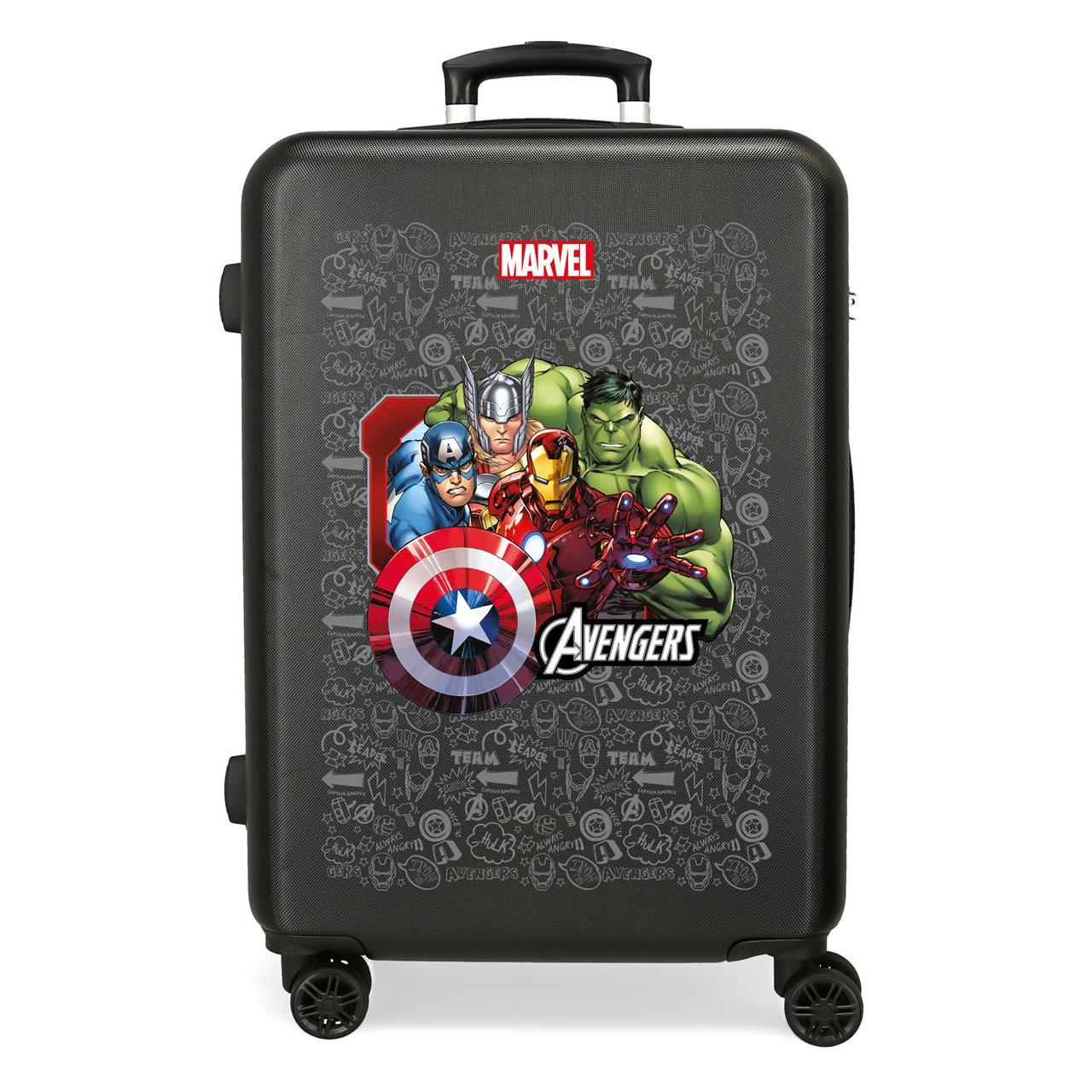 Maleta mediana Marvel Team avengers negro 65x46x23cm