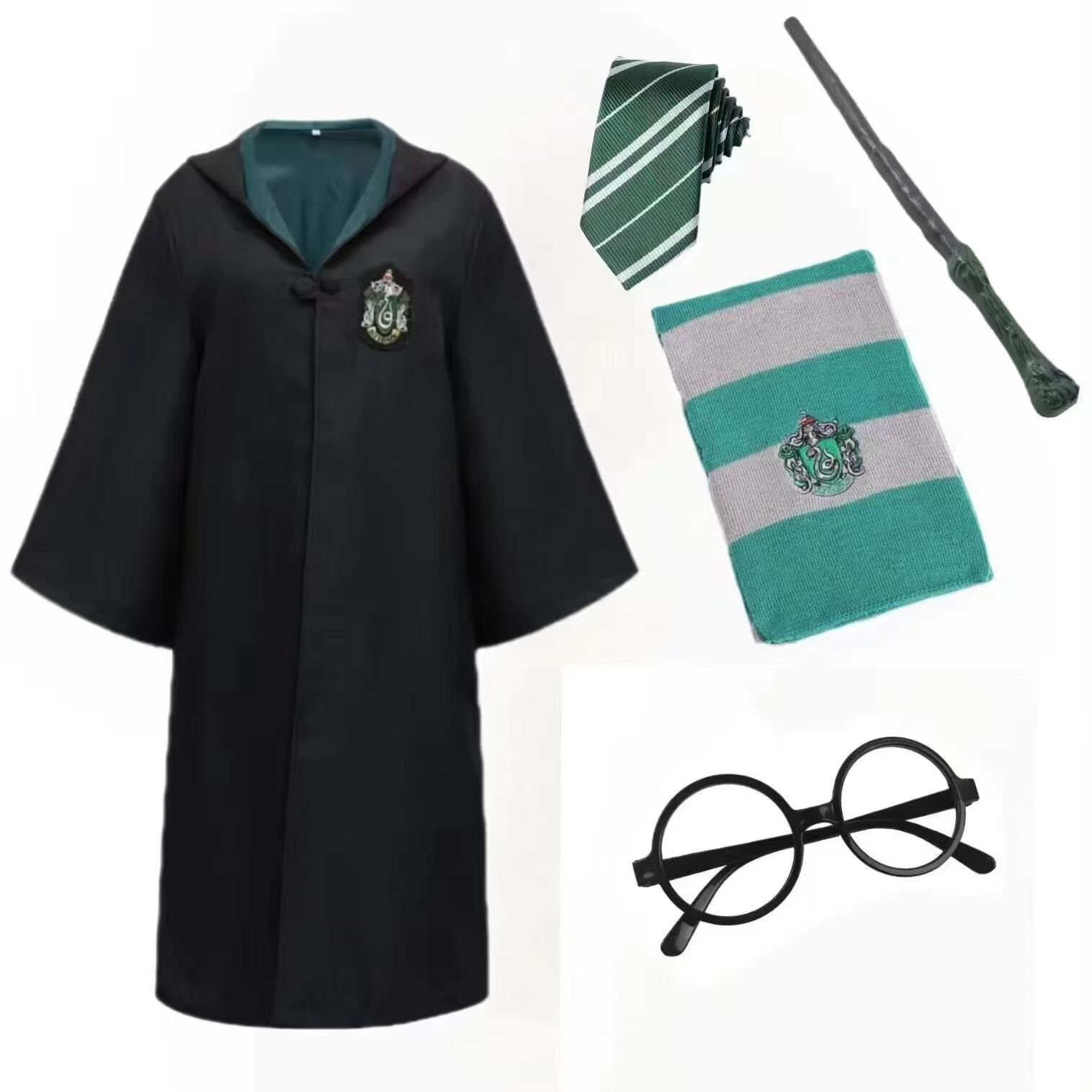 Conjunto de disfraz, 7 piezas, disfraz de Halloween, accesorios para juegos de ,rolmascarada（La talla es pequeña, recomendamos pedir una talla más）