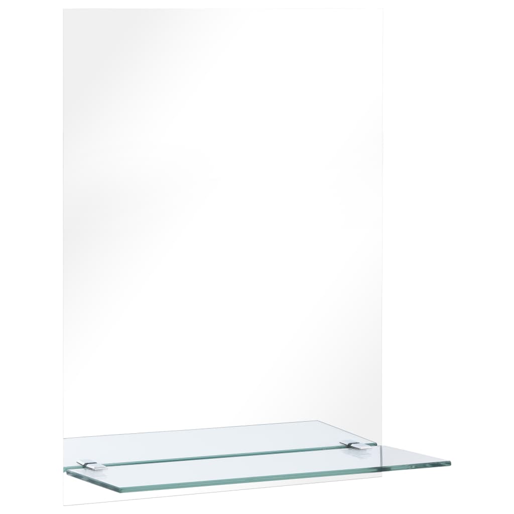 vidaXL Espejo de Pared con Estante de Vidrio Templado de Maquillaje Dimensiones 20 x 40 cm,  30 x 50 cm,  40 x 40 cm y mas