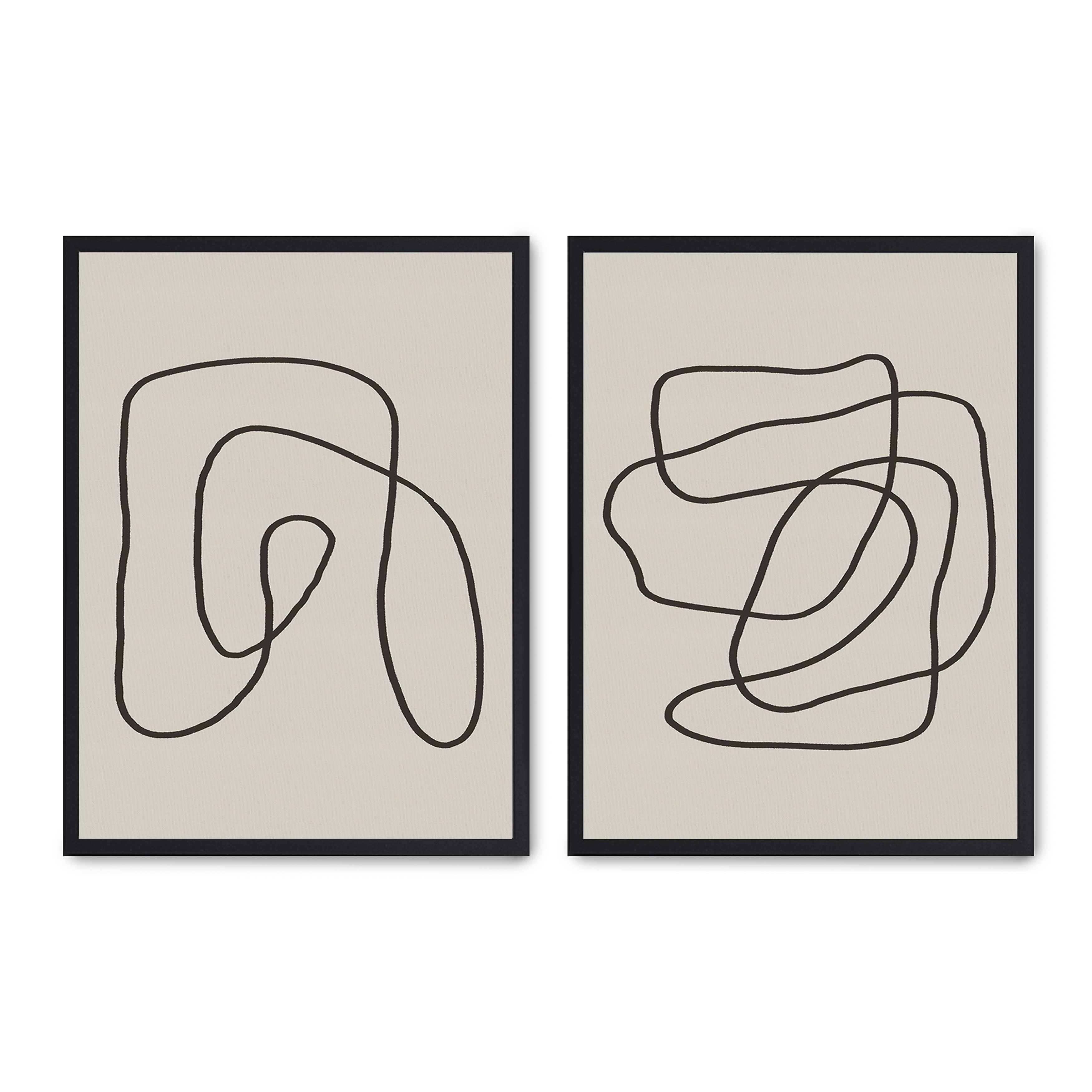 Set compuesto por dos cuadros con marco negro 30x40cm, Póster impreso en papel de calidad premium de 180gr, montado en marco de madera MDF con acabado en color negro, SETS