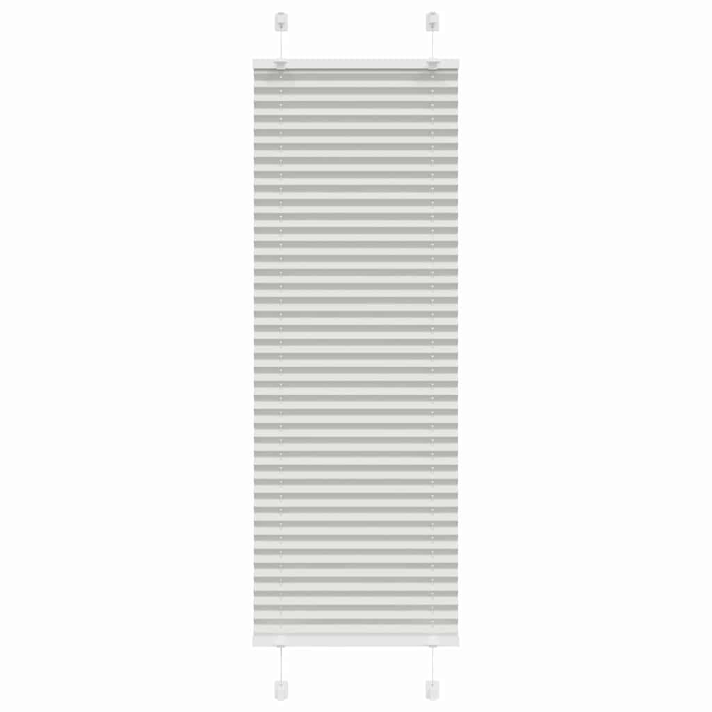 vidaXL Estor Plisado gris claro Tela Poliéster en dimensiones 40x100 cm/40x150 cm/40x200 cm y más | protección solar decorativa para ventanas hogar oficina dormitorio fácil de instalar