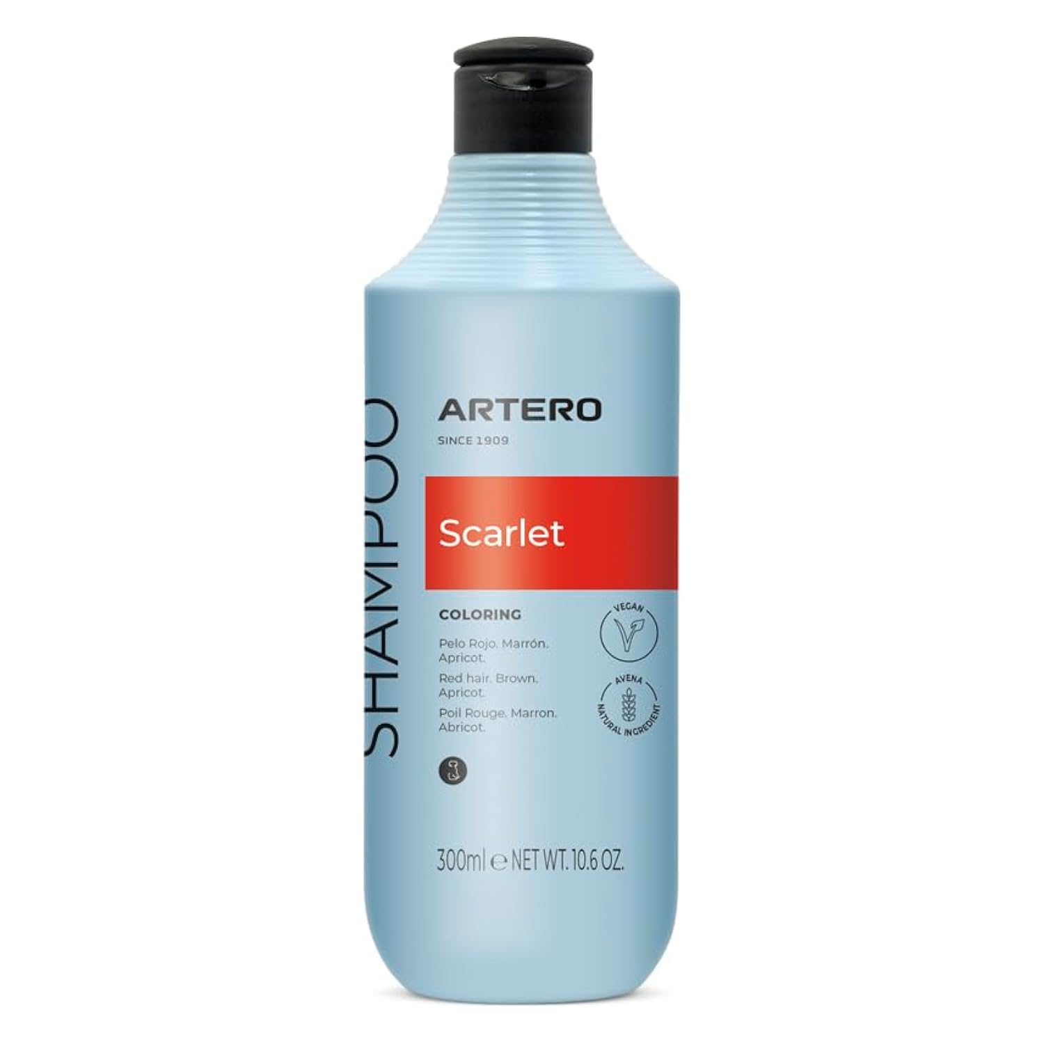 Artero Scarlet champú para perros de pelo rojo, marrón y chocolate, realza el color, caniche apricot y cocker, 300 ml