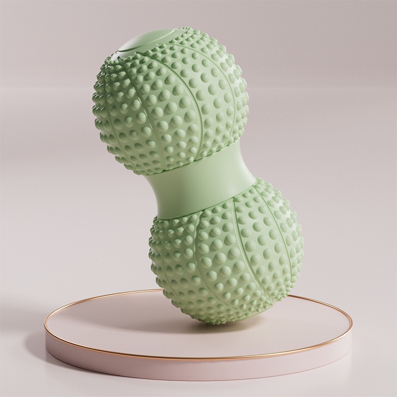 Pelota de liberación miofascial para pies y arco plantar, pelota de cacahuate para relajación muscular, pelota de yoga con textura de erizo para relajación profunda de cuello y hombros