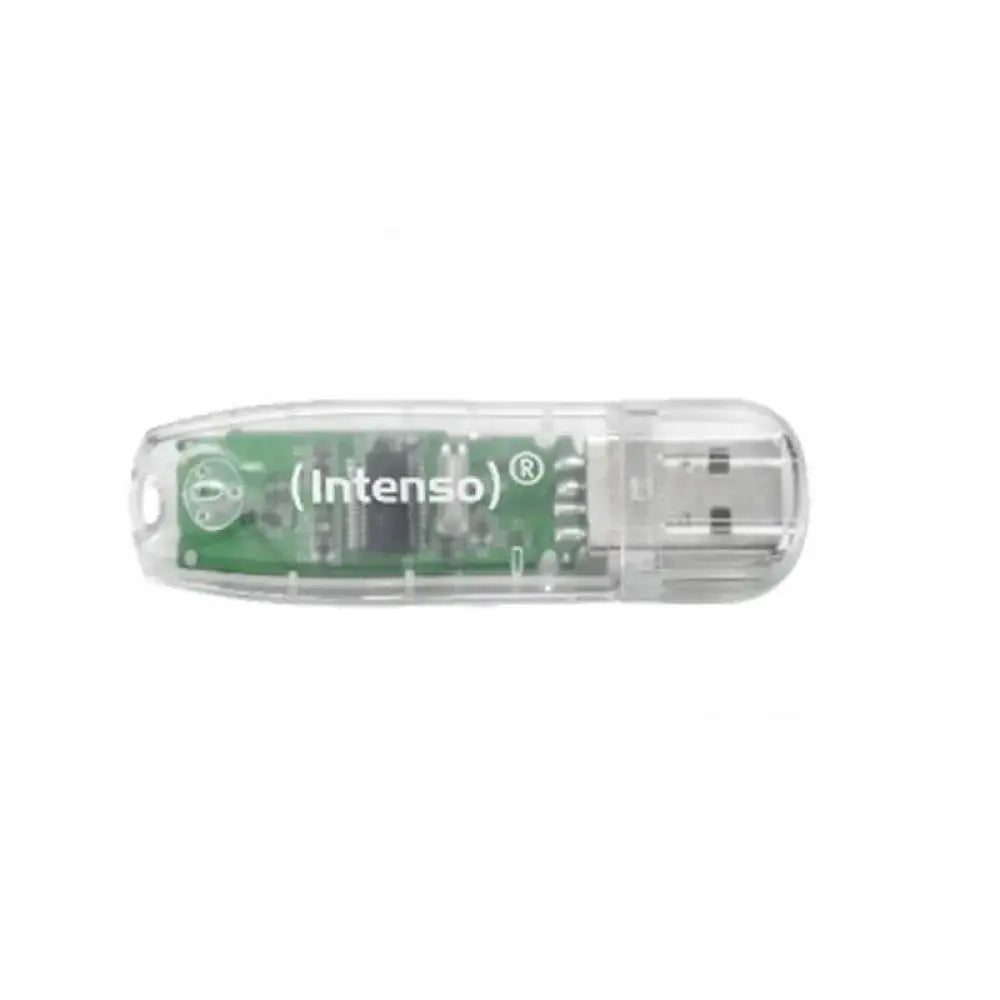 Intenso - Pendrive Rainbow Line 32 GB USB 2.0 de plástico transparente con velocidad de lectura hasta 28 MB/s, ideal para documentos, fotos y vídeos, uso diario fiable
