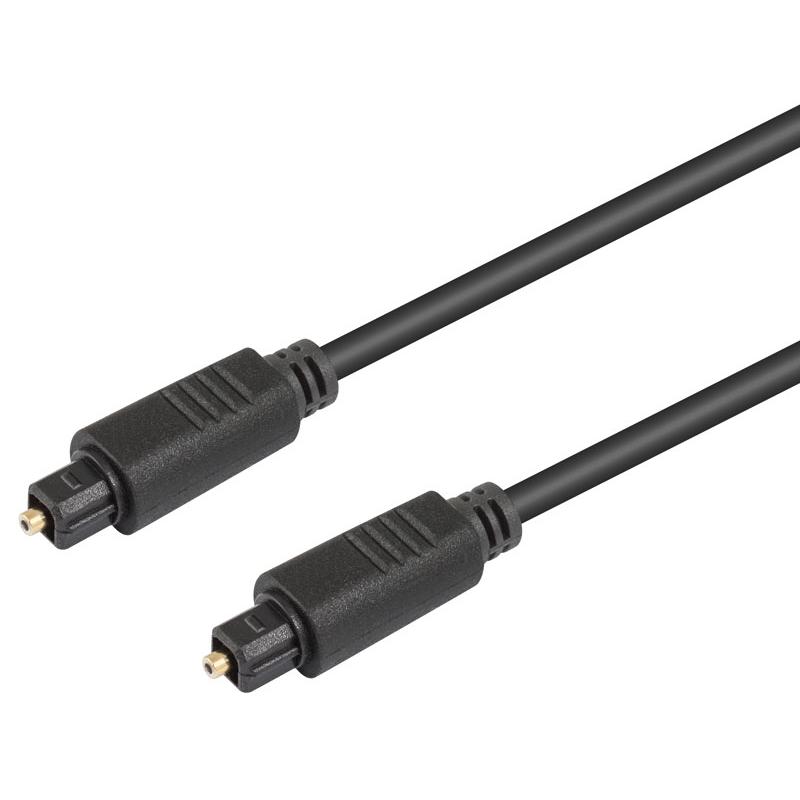 Conexión Fibra óptica 5.0mm, Audio Toslink macho - macho