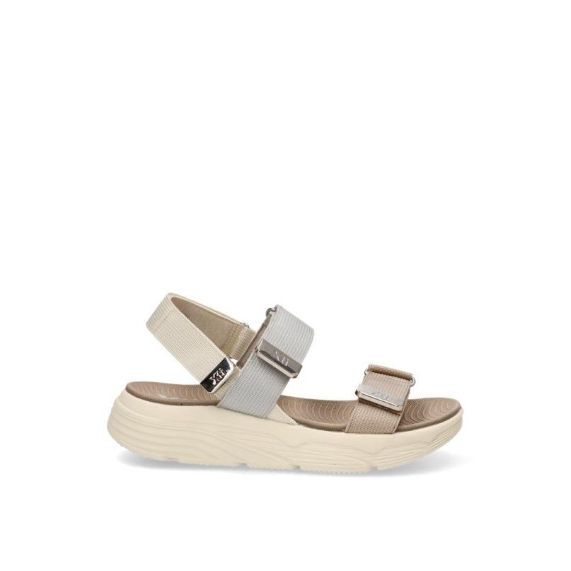 Sandalia Xti - Mujer - Suela Plana - Modelo 144073 - Color Beige
