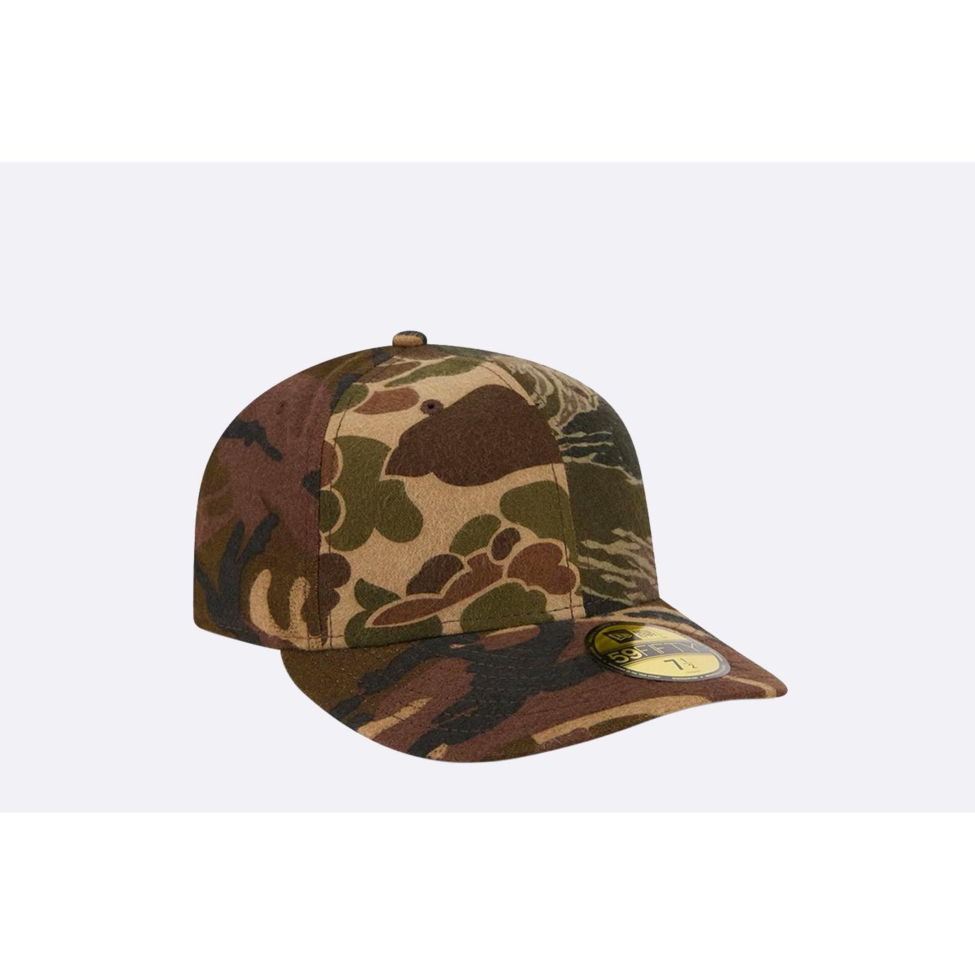 New era three looms x new era fitted cap 59fifty woodland camo