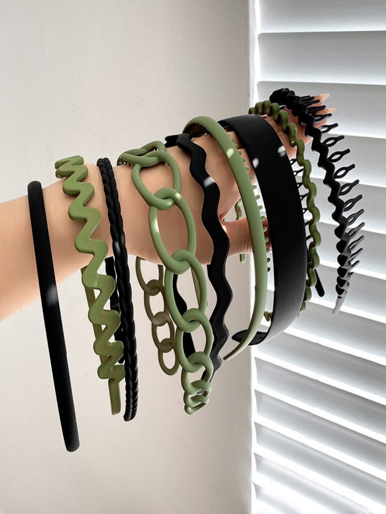 TK 9PCS Diadema Antideslizante Para Mujer Estilo Fashion Multifuncional Con Peinado De Bangs Diademas De Plástico Para Cabello