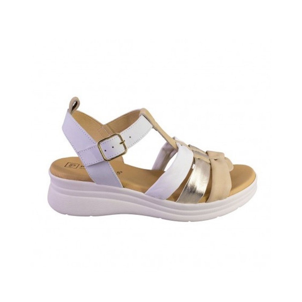 Sandalias Planas Pitillos 10614 Mujer Blanco