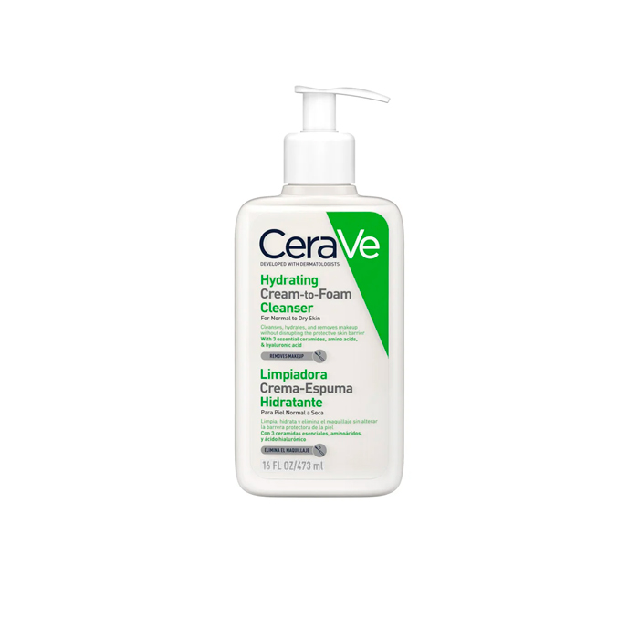 Cerave Limpiadora Crema-Espuma Hidratante para Piel Normal a Seca 473ml