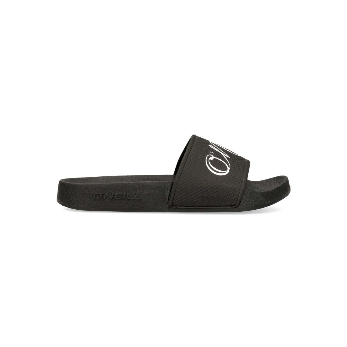ONeill - Chanclas Script Slides para mujer, impermeables y cómodas con soporte de arco y tira ancha con logotipo en relieve, ideales para playa y piscina