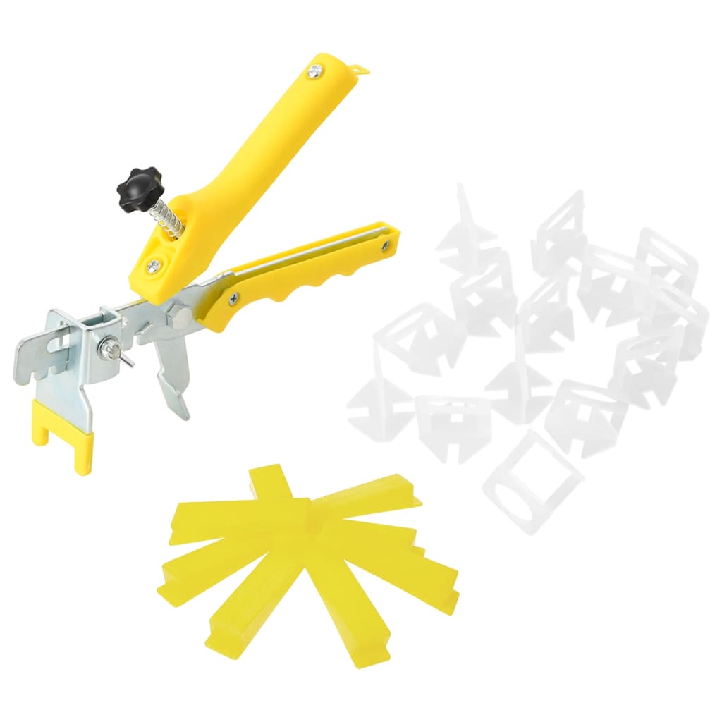 vidaXL Sistema para Nivelación de Azulejos 250 Cuñas 500 Calzos Niveladores Dimensiones 1 mm, 1.5 mm, 2 mm y mas