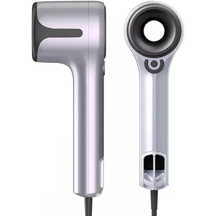 Secador de pelo profesional sin aspas de 1500W – Tecnología iónica avanzada, secado rápido, control inteligente de temperatura NTC, 3 velocidades y 3 niveles de calor, bajo ruido, con 2 boquillas para alisar y peinar – Ligero, potente y elegante